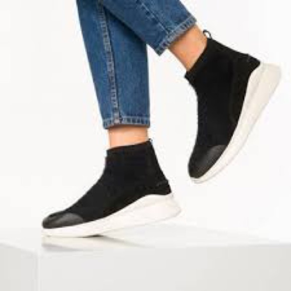 UGG Australia Griffith Black Wool Slip On Sneakers